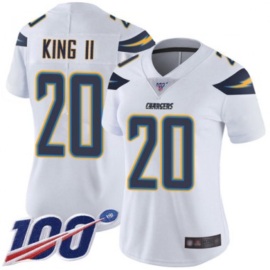 Los Angeles Chargers NFL Football Desmond King White Jersey Women Limited #20 Road 100th Season Vapor Untouchable->youth nfl jersey->Youth Jersey